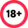 18+ badge